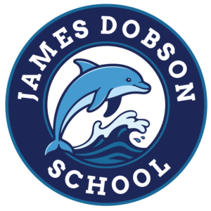 James Dobson School dolphin logo.